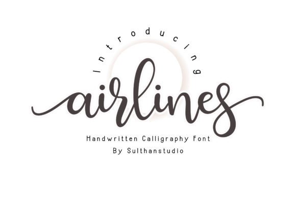Airlines Script Handwritten Font for Elegant Craft Projects