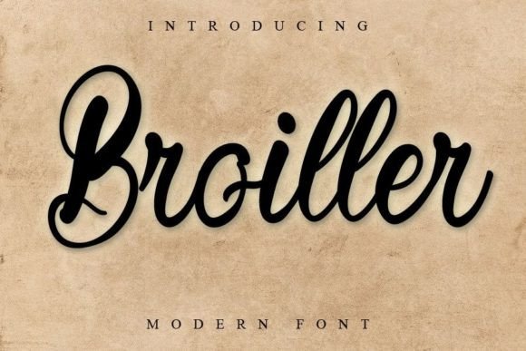 Broiller: A Script Handwritten Font for Creative Web Design