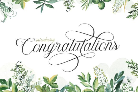 Congratulations Font for Classy Campaign Graphics