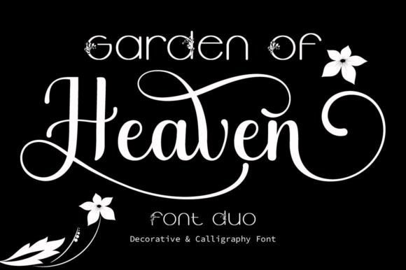 Garden of Heaven Script Handwritten Fonts for Elegant Craft Projects