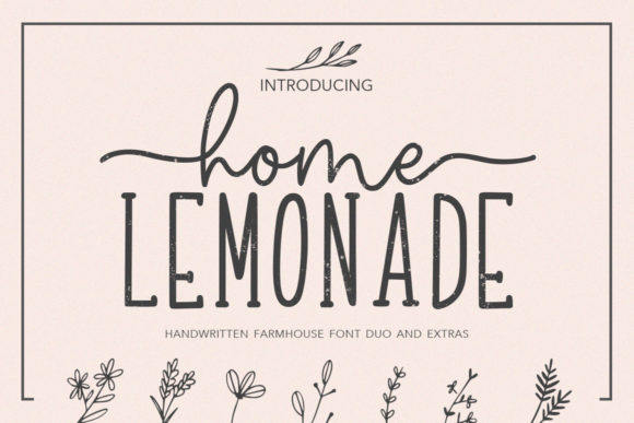 Home Lemonade: A Script Handwritten Font for Farmhouse & Romantic Branding
