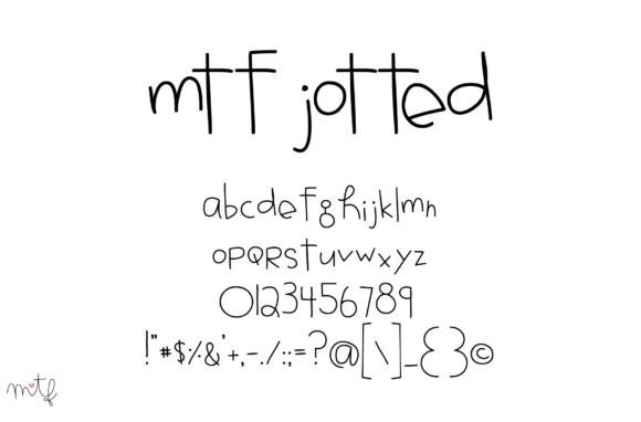 Jotted: A Legible Handwritten Font for Digital To-Do Lists and Editorial Charm