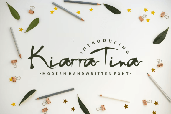 Kiarra Tina: A Script Handwritten Font for Creative Product Design
