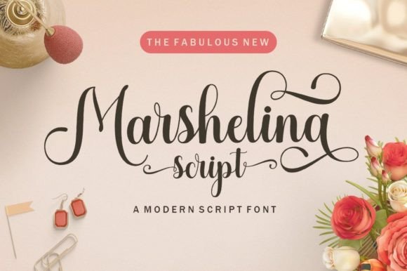 Marshelina: A Romantic Script Font for Editorial Design and Branding