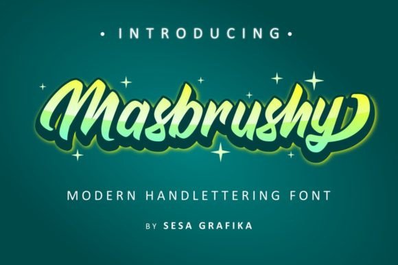 Masbrushy: A Bold & Quirky Script Handwritten Font