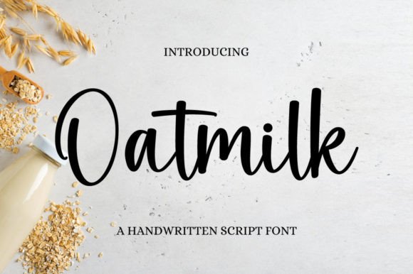 Oatmilk Font: A Delicate Script Handwritten Typeface for Makers
