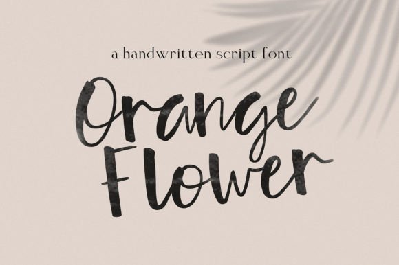 Orange Flower Script Handwritten Font for Distinctive Branding