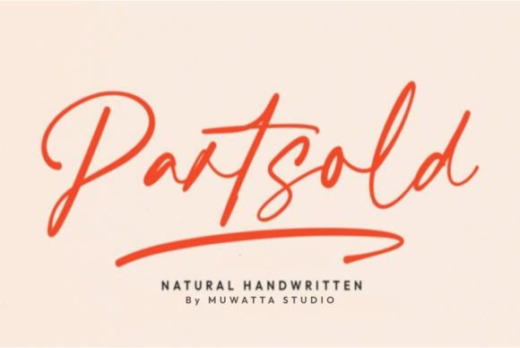 Partsold Script Handwritten Font for Crafters & Sellers